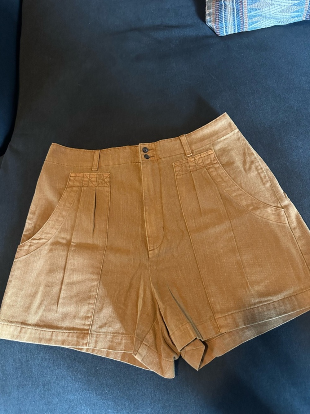 Universal Thread High-Waist Tan/Brown Pleated Shorts